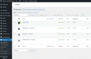 voorbeeld producten in woocommerce